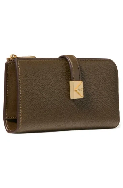 Kate Spade Deco Zip Slim Wallet In Brown