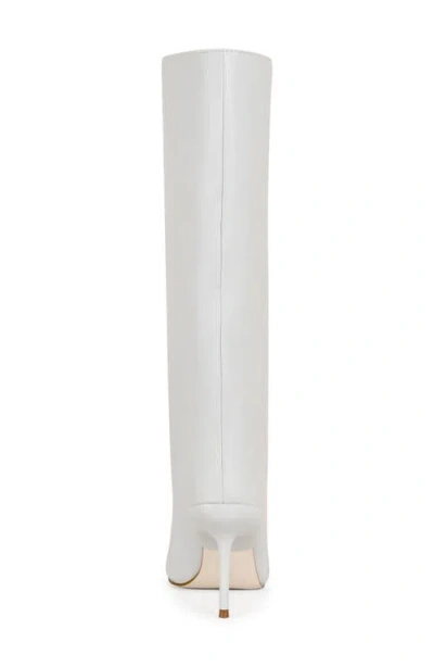 Azalea Wang Couture Crazy Pointy Toe Knee High Boot In White