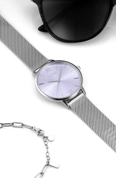 Vincero Eros Leather Strap Watch, 33mm In Silver