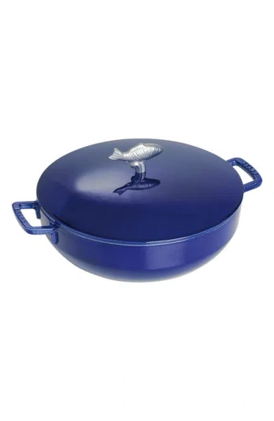 Staub 5-quart Enameled Cast Iron Bouillabaisse Pot In Blue