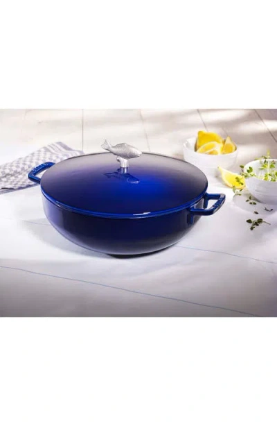 Staub 5-quart Enameled Cast Iron Bouillabaisse Pot In Blue