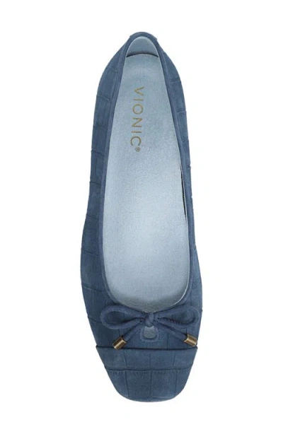 Vionic Klara Cap Toe Ballet Flat In Blue