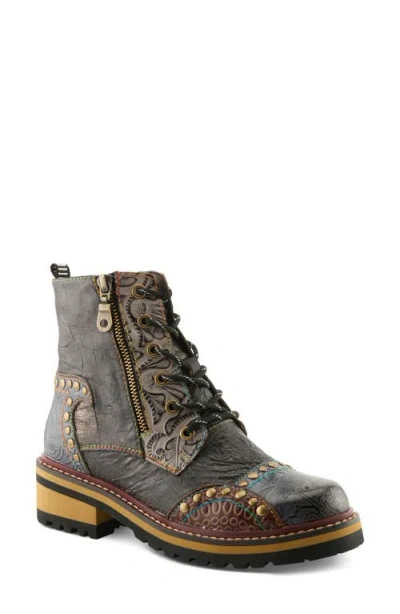 L'artiste By Spring Step Roselia Lace-up Boot In Gray
