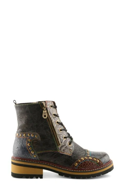 L'artiste By Spring Step Roselia Lace-up Boot In Gray