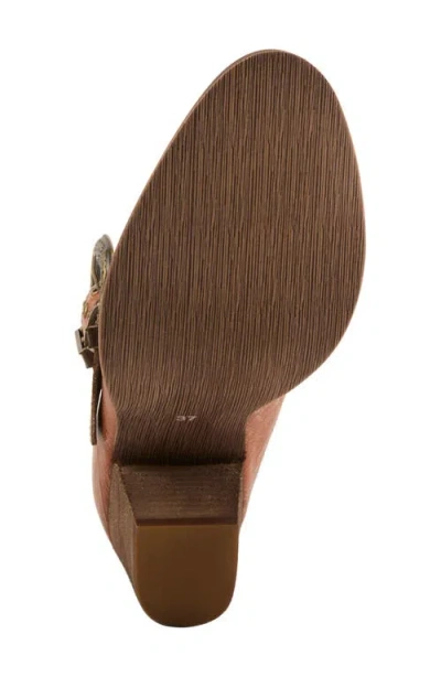 L'artiste By Spring Step Notched Nature Buckled Bootie In Brown