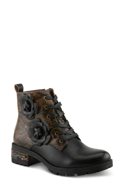 L'artiste By Spring Step Martinela Combat Boot In Multi