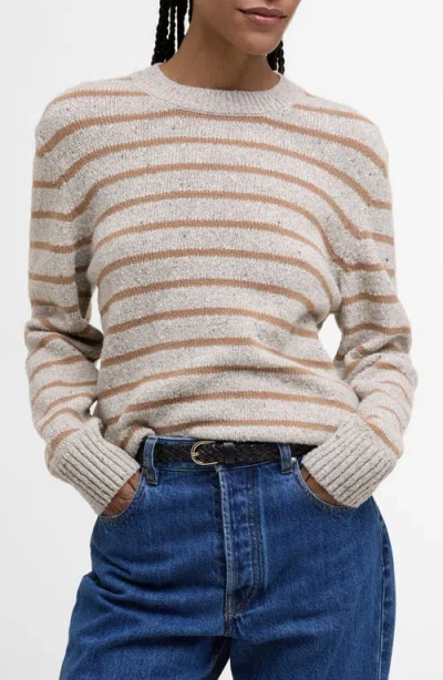 Barbour Claydon Stripe Wool Blend Sweater In Gray