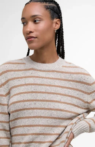 Barbour Claydon Stripe Wool Blend Sweater In Gray