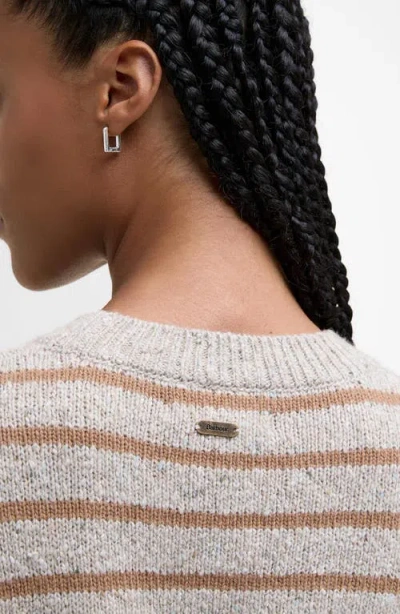 Barbour Claydon Stripe Wool Blend Sweater In Gray