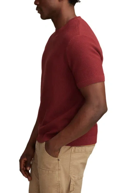 Lucky Brand Men's Short Sleeve Crewneck Sweater In Burgundy