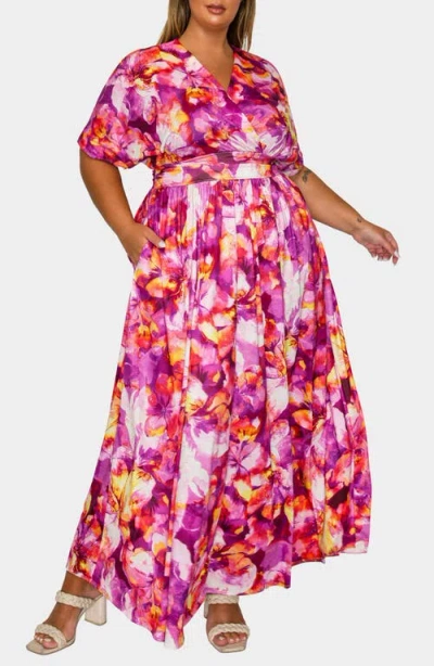 L I V D Minoa Floral Print Maxi Dress In Multi