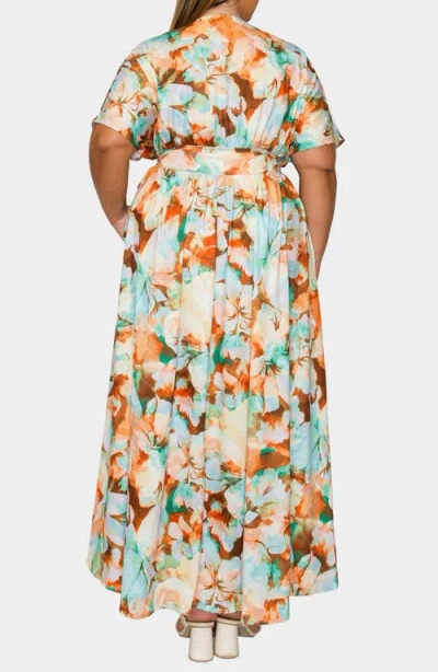 L I V D Minoa Floral Print Maxi Dress In Multi