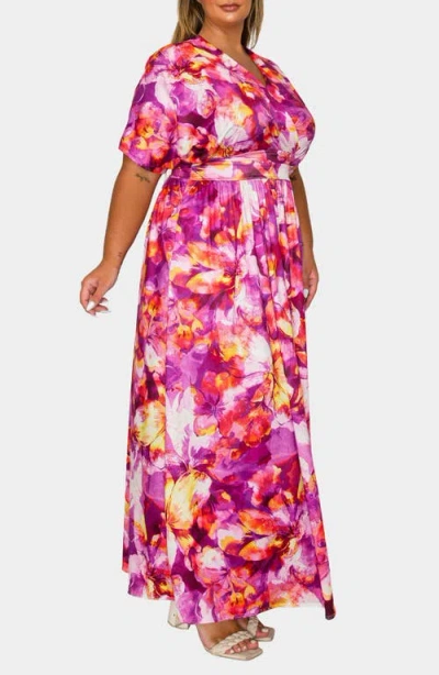 L I V D Minoa Floral Print Maxi Dress In Multi