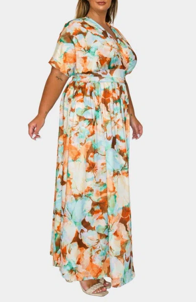 L I V D Minoa Floral Print Maxi Dress In Multi
