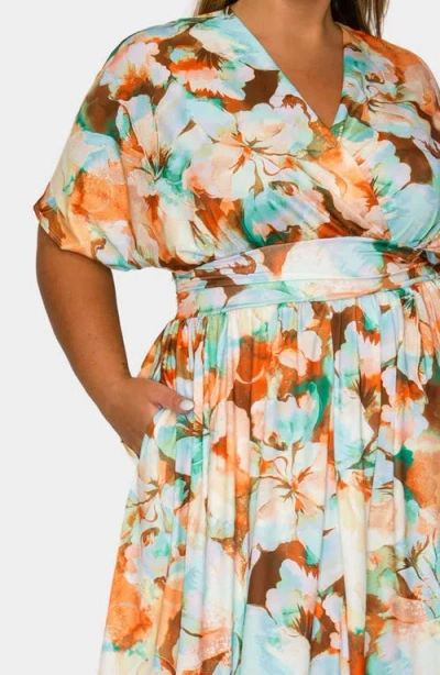 L I V D Minoa Floral Print Maxi Dress In Multi