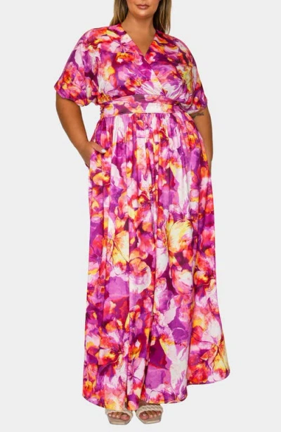 L I V D Minoa Floral Print Maxi Dress In Multi