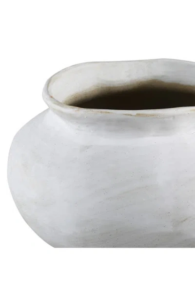 Renwil Terracotta Vase In White