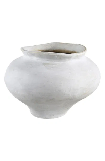 Renwil Terracotta Vase In White