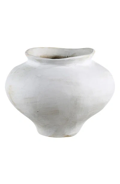 Renwil Terracotta Vase In White