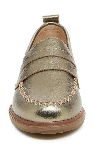 Kelsi Dagger Brooklyn Lens Penny Loafer In Metallic