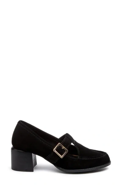 Kelsi Dagger Brooklyn Caleb T-strap Loafer Heels In Blue