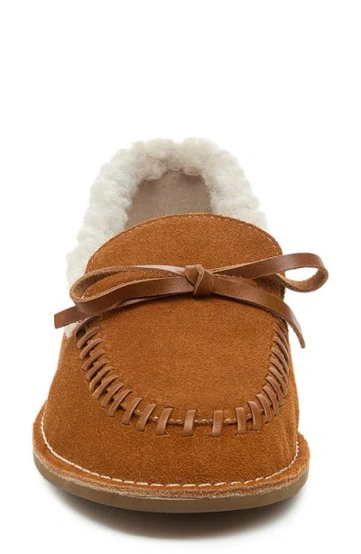 Kelsi Dagger Brooklyn Huggy Faux Shearling Lined Slipper In Brown