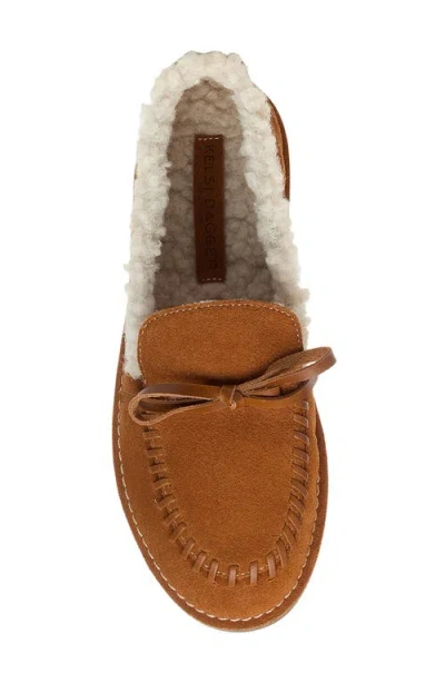 Kelsi Dagger Brooklyn Huggy Faux Shearling Lined Slipper In Brown