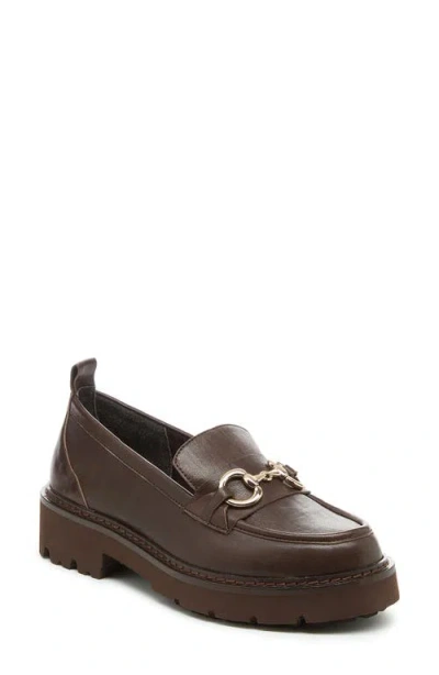 Kelsi Dagger Brooklyn Jemmie Platform Bit Loafer In Brown