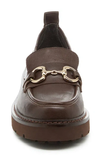 Kelsi Dagger Brooklyn Jemmie Platform Bit Loafer In Brown
