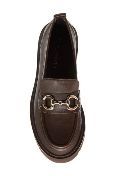 Kelsi Dagger Brooklyn Jemmie Platform Bit Loafer In Brown