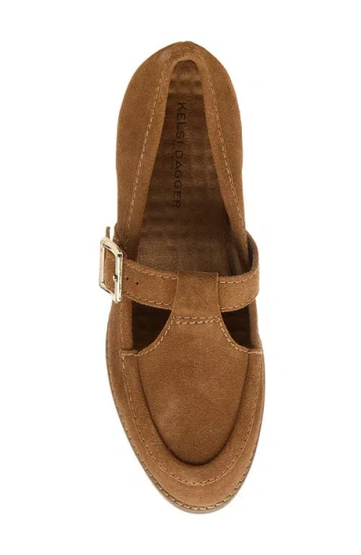 Kelsi Dagger Brooklyn Caleb T-strap Loafer Heels In Brown