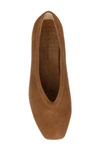 Kelsi Dagger Brooklyn Freya Square-toe Ballet Flats In Brown