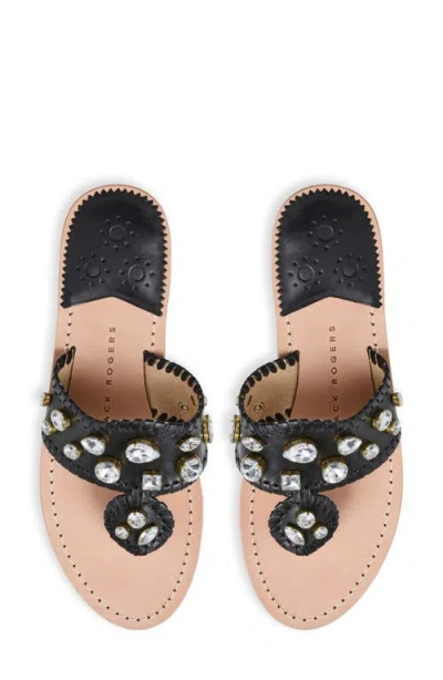 Jack Rogers Jacks Jewel Flip Flop In Black