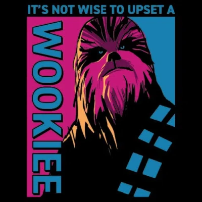 Star Wars Chewbacca Two Tone Poster  Graphic T-shirt In Black