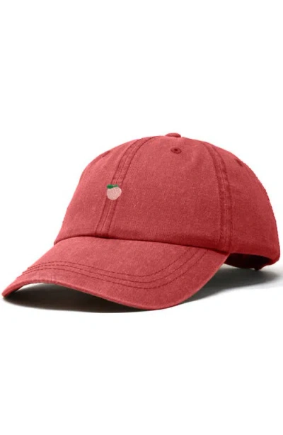 Dalix Lil Peach Dad Cap In Red