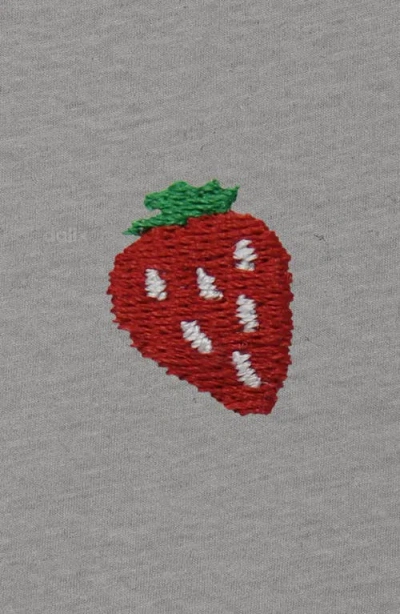 Dalix Womens Lil Strawberry Lightweight High Waisted Tee In Gray