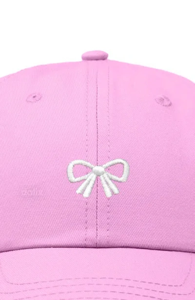 Dalix Bow Dad Cap In Pink