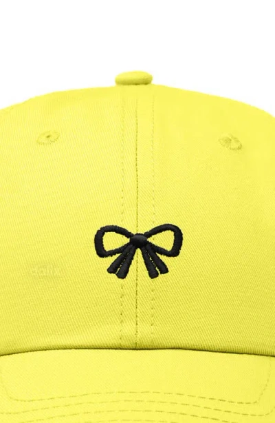 Dalix Bow Dad Cap In Yellow