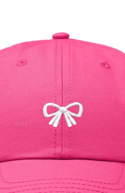 Dalix Bow Dad Cap In Pink