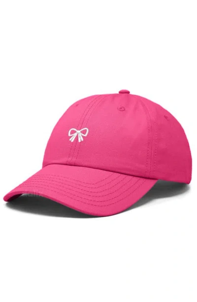 Dalix Bow Dad Cap In Pink