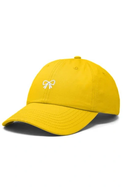 Dalix Bow Dad Cap In Gold