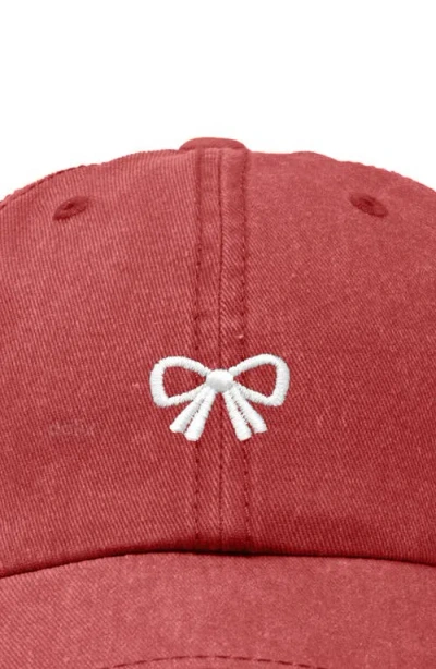 Dalix Bow Dad Cap In Red