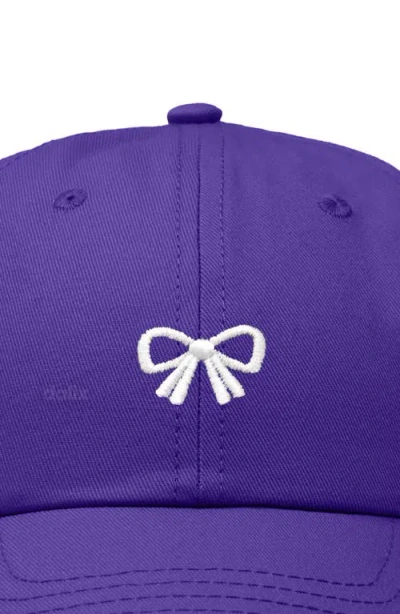 Dalix Bow Dad Cap In Purple