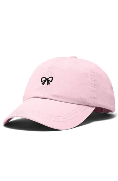Dalix Bow Dad Cap In Pink