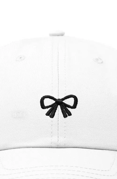 Dalix Bow Dad Cap In White