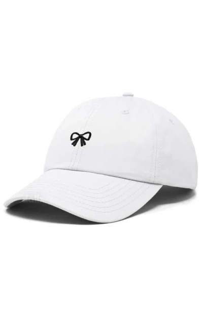 Dalix Bow Dad Cap In White