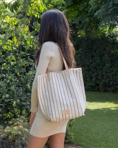 Graf & Lantz Graf Lantz Hana Canvas Tote In White