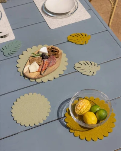 Graf & Lantz Graf Lantz Crest Merino Wool 12" Trivet In Green