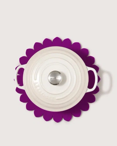 Graf & Lantz Graf Lantz Crest Merino Wool 12" Trivet In Purple