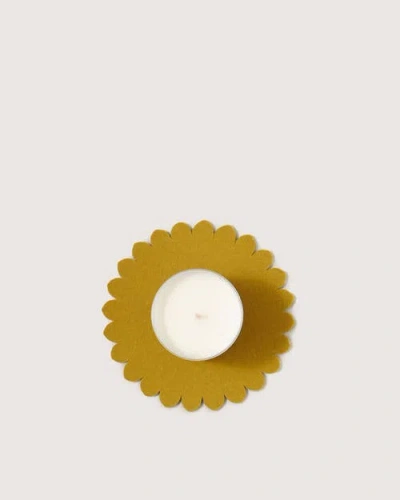 Graf & Lantz Graf Lantz Crest Merino Wool 8" Trivet In Yellow